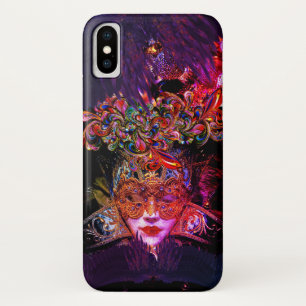 Masquerade Ball Beauty mask gothic purple black iPhone X Case