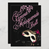 Masquerade Ball Birthday Invitation (Front/Back)