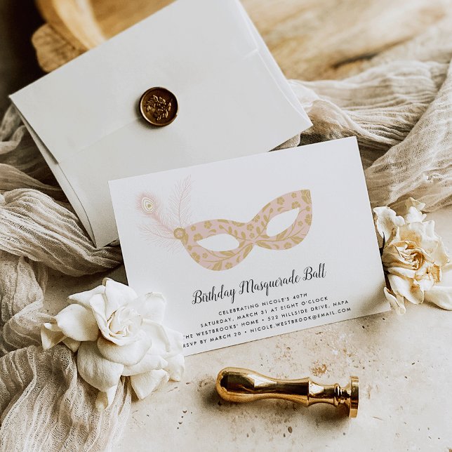 Masquerade Ball Birthday Party Invitation (Creator Uploaded)