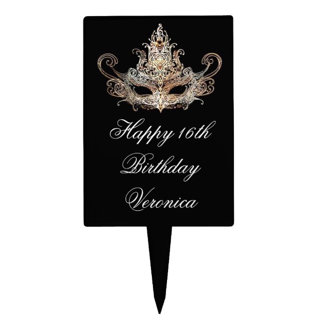 Masquerade Ball Cake Pick (Front)