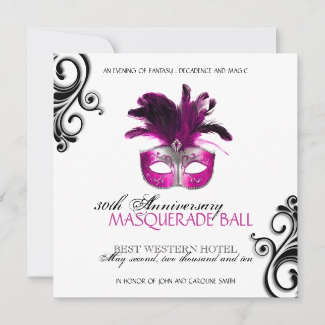 Masquerade Ball Invitation (Front)