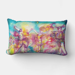 MASQUERADE BALL,Mardi Gras Masks,Dance,Music Lumbar Pillow