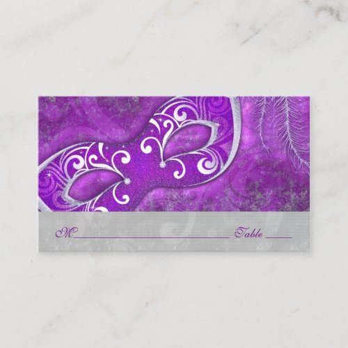 Masquerade Ball Mardi Gras Wedding Place Cards Business Card Templates