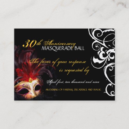 Masquerade Ball _ Mini Reply Cards