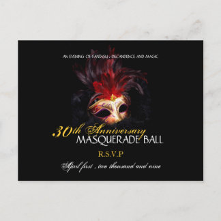 Masquerade Ball - Postcard Reply Cards