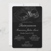 Masquerade Ball Quinceanera Party Invitation (Front)
