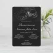 Masquerade Ball Quinceanera Party Invitation (Standing Front)