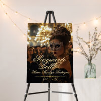 Masquerade Ball Quinceanera Welcome Sign
