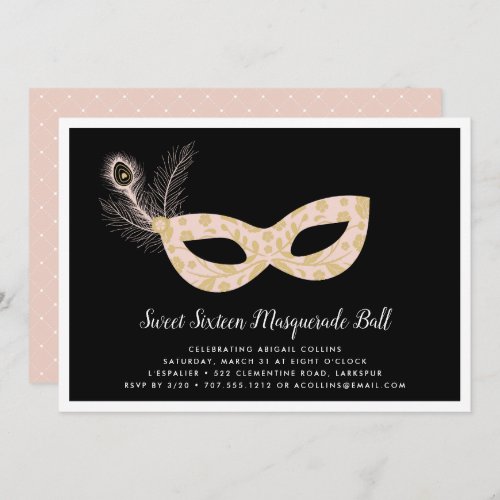 Masquerade Ball Sweet Sixteen Invitation