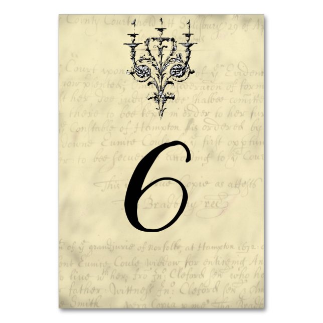 Masquerade Ball Table Number (Front)