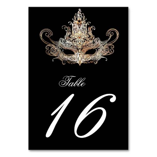 Masquerade Ball Table Number