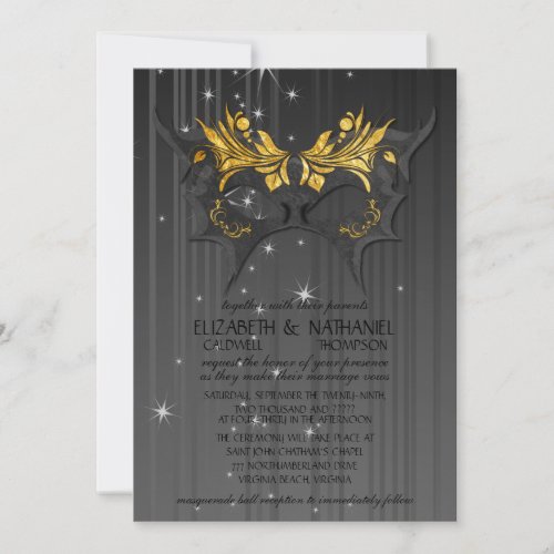 Masquerade Ball Wedding Invitation