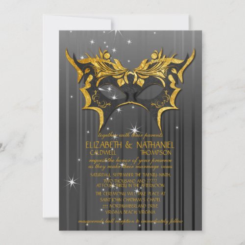 Masquerade Ball Wedding Invitation