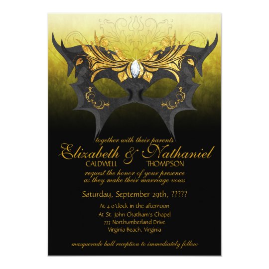 Masquerade Ball Wedding Invitation | Zazzle.com