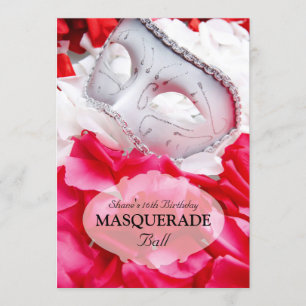 Masquerade Birthday Ball Costume Party Invitation