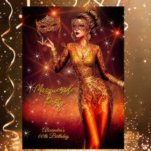 Masquerade Birthday Gold Copper Stunning Dress