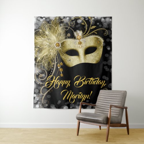 Masquerade Birthday Party Backdrop