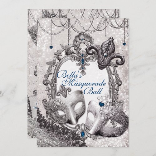 Masquerade Birthday Party Invitations