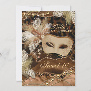 Masquerade Birthday Party Invitations