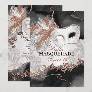 Masquerade Birthday Party Invitations