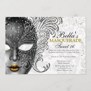 Masquerade Birthday Party Invitations