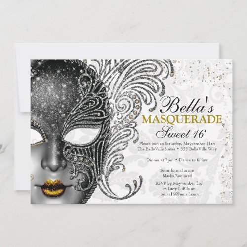 Masquerade Birthday Party Invitations