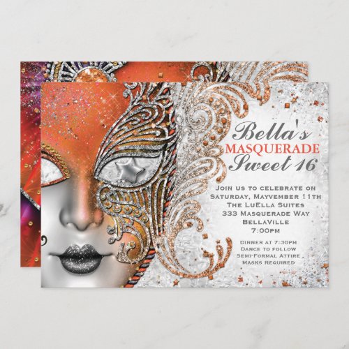 Masquerade Birthday Party Invitations