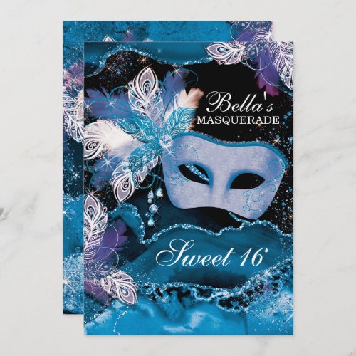 Masquerade Birthday Party Invitations