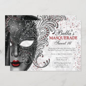Masquerade Birthday Party Invitations (Front/Back)
