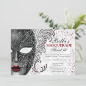 Masquerade Birthday Party Invitations (Standing Front)
