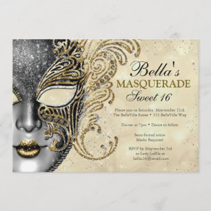 Masquerade Birthday Party Invitations