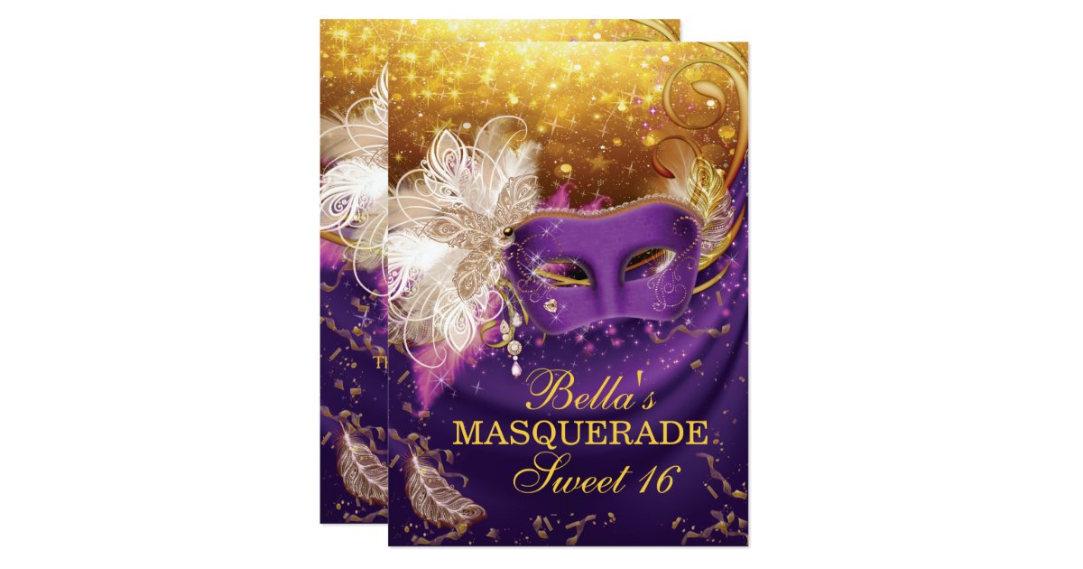 Masquerade Birthday Party Invitations | Zazzle.com