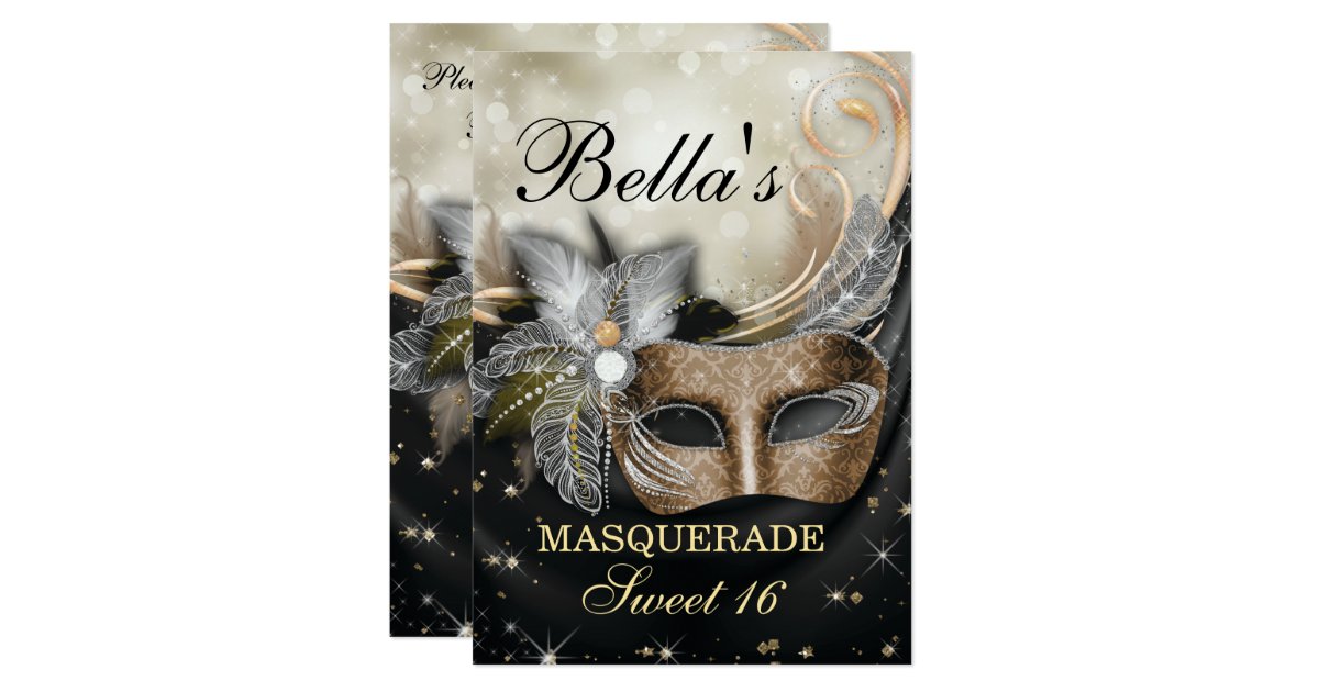 Masquerade Birthday Party Invitations | Zazzle.com