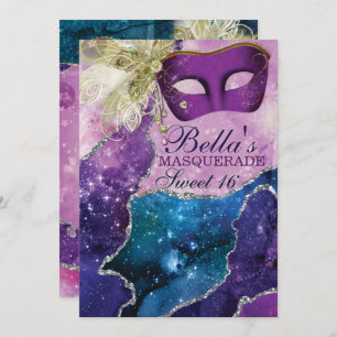 Masquerade Birthday Party Invitations