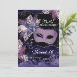 Masquerade Birthday Party Invitations | Zazzle