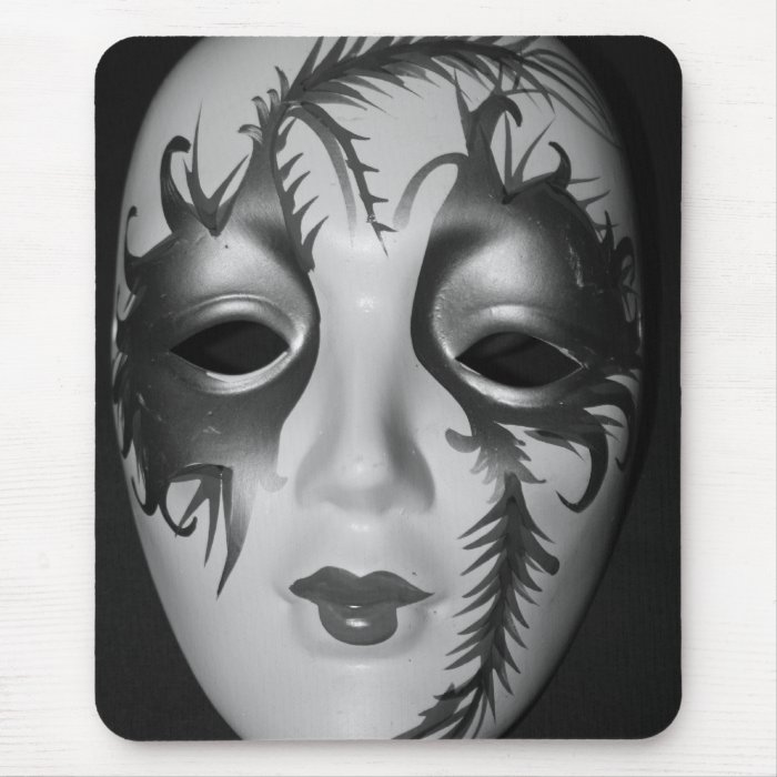 Masquerade  Black and White  Mask Mousepad