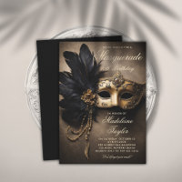 Masquerade Black Gold Mask Moody 50th Birthday