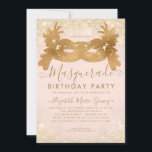 Masquerade Blush Pink Gold Glitter Birthday Party Invitation<br><div class="desc">Modern Glam Masquerade Blush Pink Gold Glitter Sparkle Dust Birthday Party Invitation</div>
