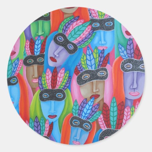 Masquerade Classic Round Sticker