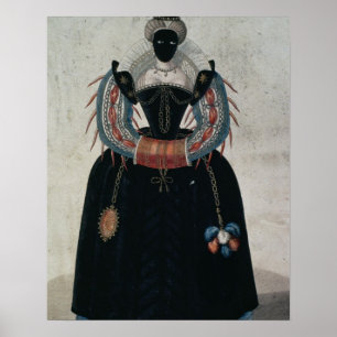 Masquerade costume in the style of Henri III (colo Poster
