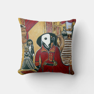 MASQUERADE DACHSHUND THROW PILLOW