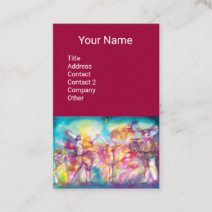 MASQUERADE Dance Music ,Theater Artist, Purple Business Card