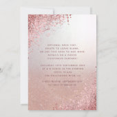  Masquerade diamond luxury rose gold sweet 16  Invitation (Back)