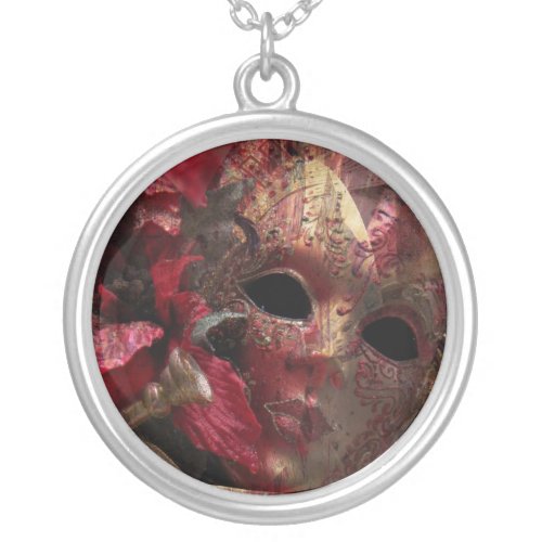 Masquerade Diva Silver Plated Necklace