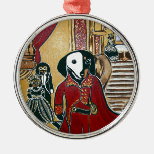 MASQUERADE DOXIE METAL ORNAMENT