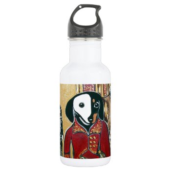 Masquerade Doxie Water Bottle by Dachshunds_by_Joanne at Zazzle