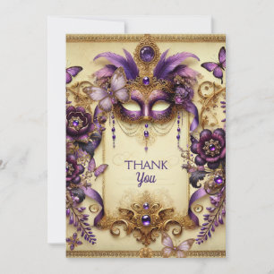 Masquerade Garden Romance BellaVille Bridal Invitation