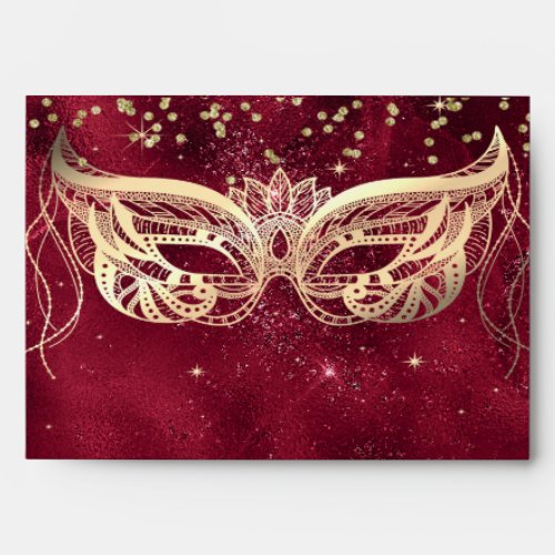 Masquerade Gold Diamonds,Stars  Red Envelope