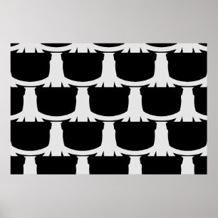 Masquerade in Black & Silver Poster