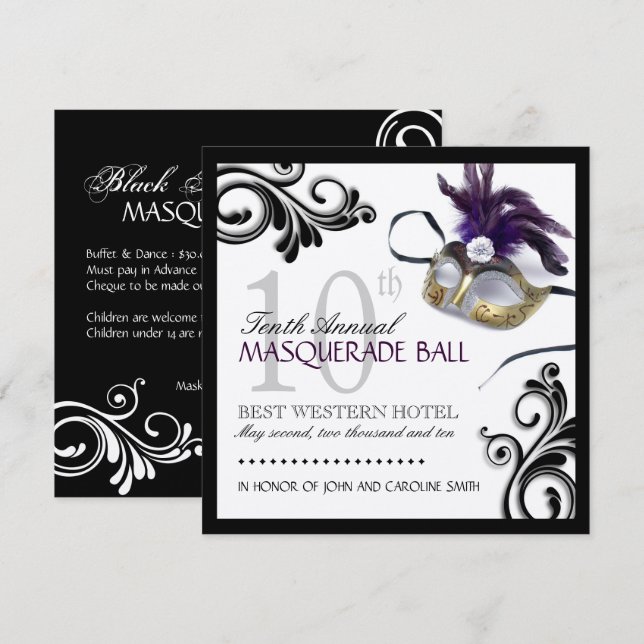 Masquerade Invitation (Front/Back)